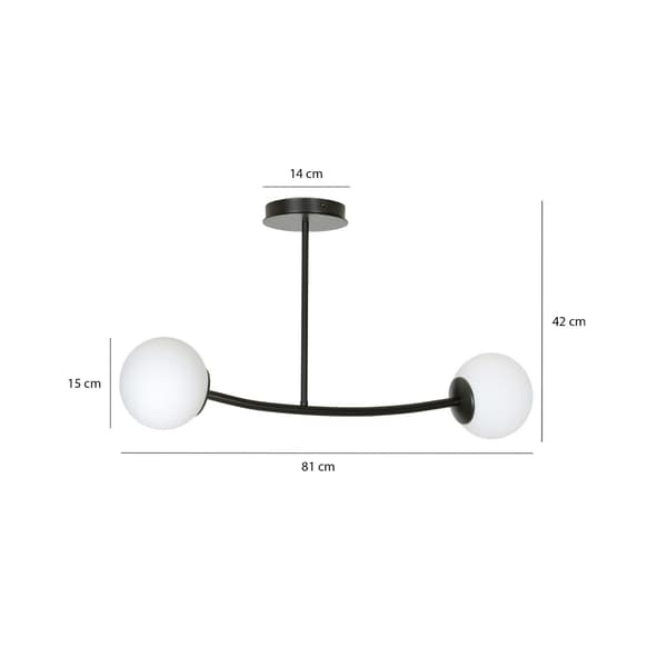 LOFTLAMPE Emibig 2xE14 40W HALLDOR 2 SORT 1024/2