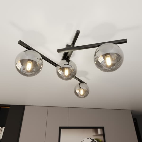 Emibig loftlampe 4xE14 40W SMART 4 SORT/GRAFIT 1104/4
