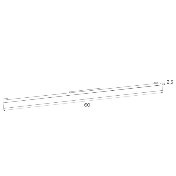Maxlight magnetisk lineær DALI LED-lampe 17W 637lm 3000K