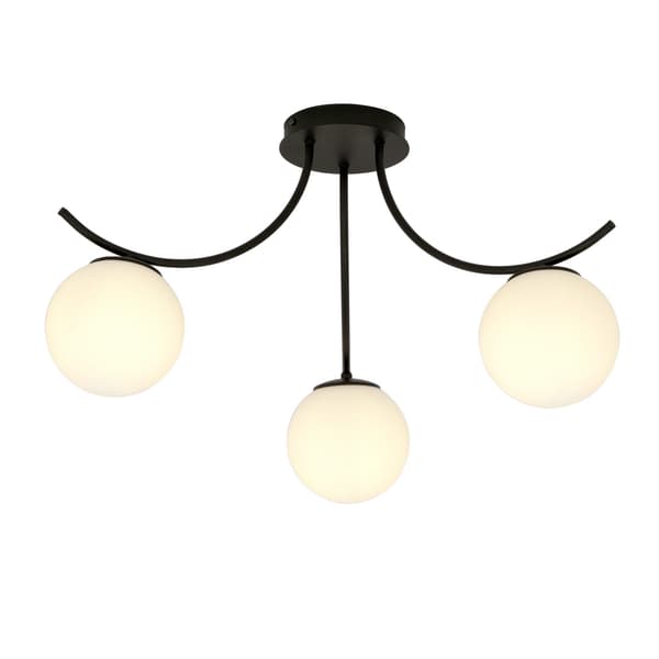 Emibig loftlampe 3xE14 40W BOSTON 3 SORT/OPAL 1109/3