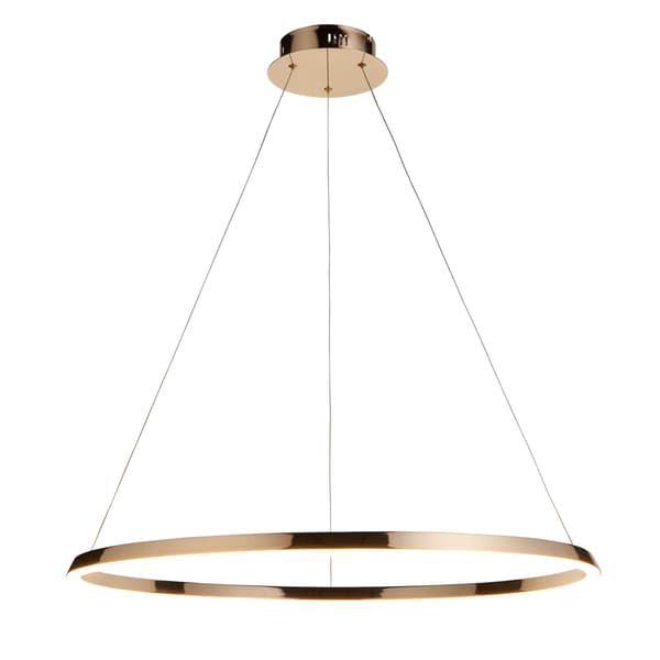 Moderne pendellampe Ø80cm guld ring LED 43.5W STATEN Endon