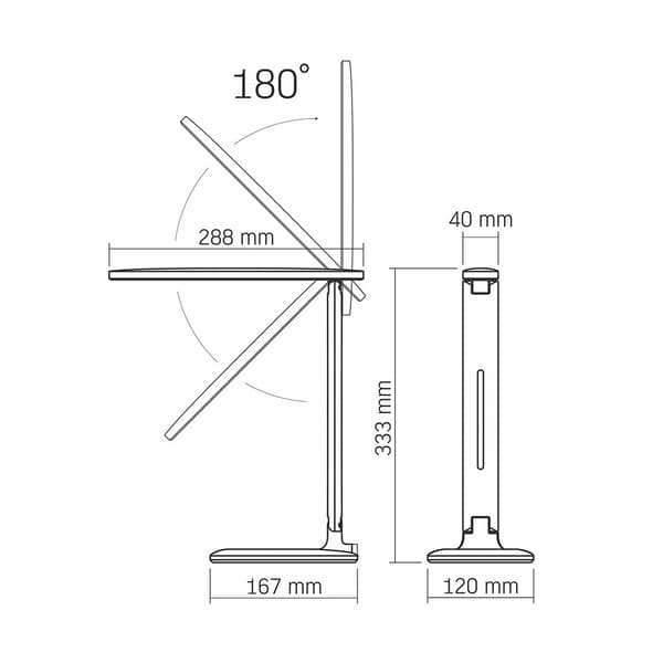 LED skrivebordslampe 5W 490lm Dæmpbar Touch Farveskift Videx