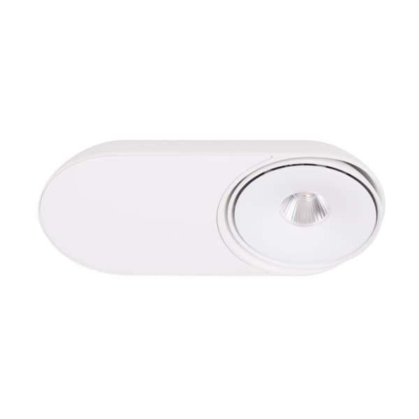 Kattospotti moderni liikuteltava soikea valkoinen LED 10W VECTOR Maxlight