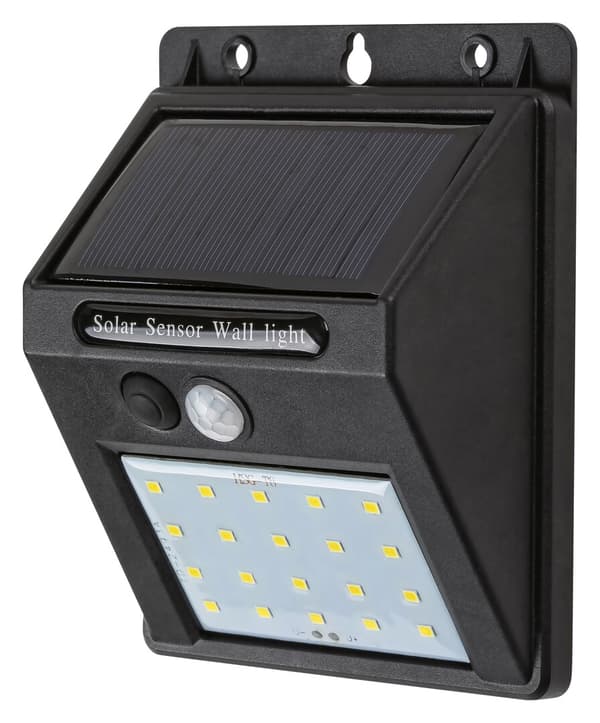 Udendørs solcellevæglampe med sensor LED 1.3W Ostrava sort 7880 Rabalux