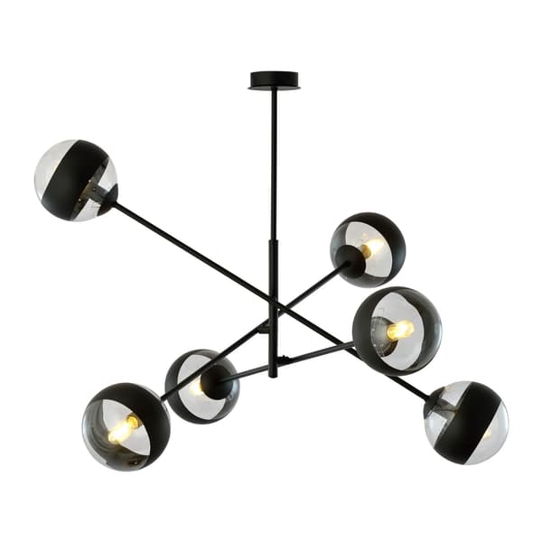 Lysekrone Emibig 6xE14 40W LINEAR 6 BLACK/STRIPE 1168/6