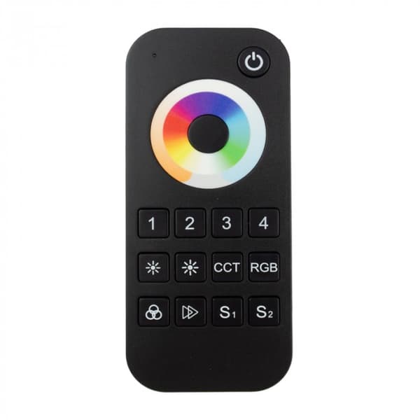 LED-bånds fjernbetjening RT10 til RGB+CCT 4-zone touch-controller sort Ecolight