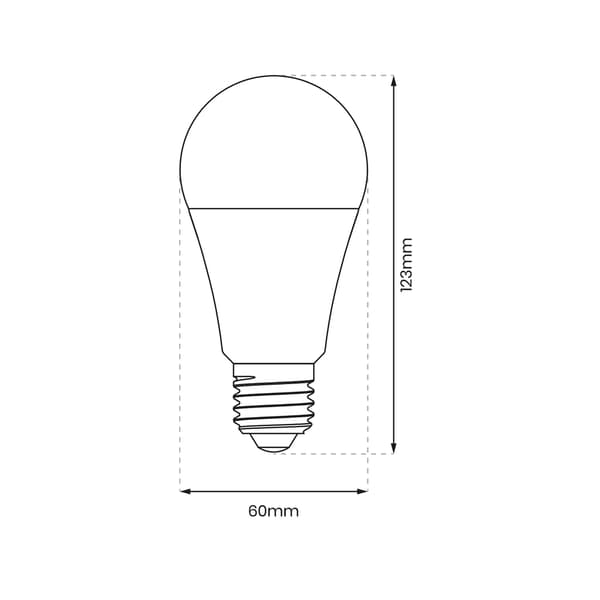 LED-pære 15W E27 kold hvid Eko-Light