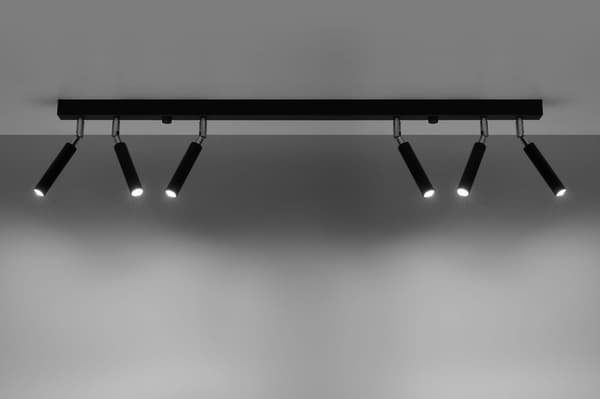 Taklist EYETECH 6 svart Sollux Lighting SL.0901