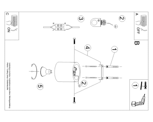 Spot ORBIS Luonnonpuu Sollux Lighting SL.0492
