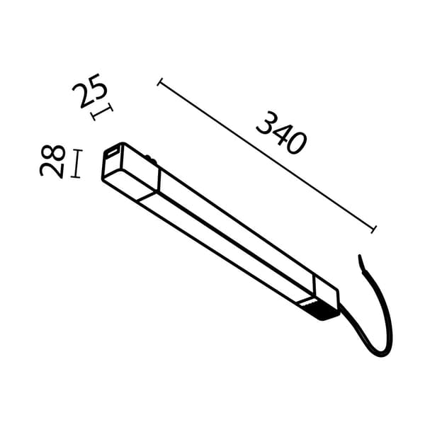 Infälld strömförsörjning för skensystem 34 cm vit 200W RADITY Maytoni Technical