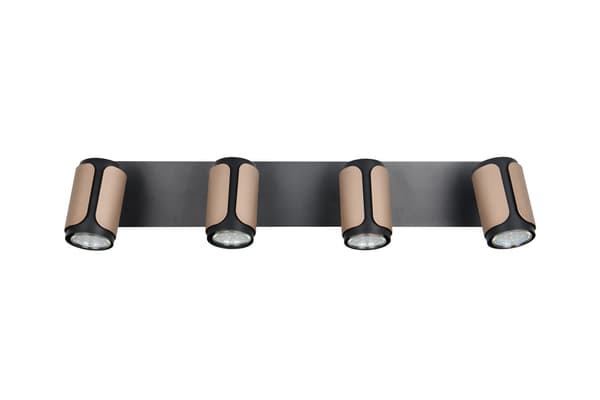 Loftlampe moderne kaffe-sort rektangulær firedobbelt dekorative rør 4xGU10 10W GILLAN Trio