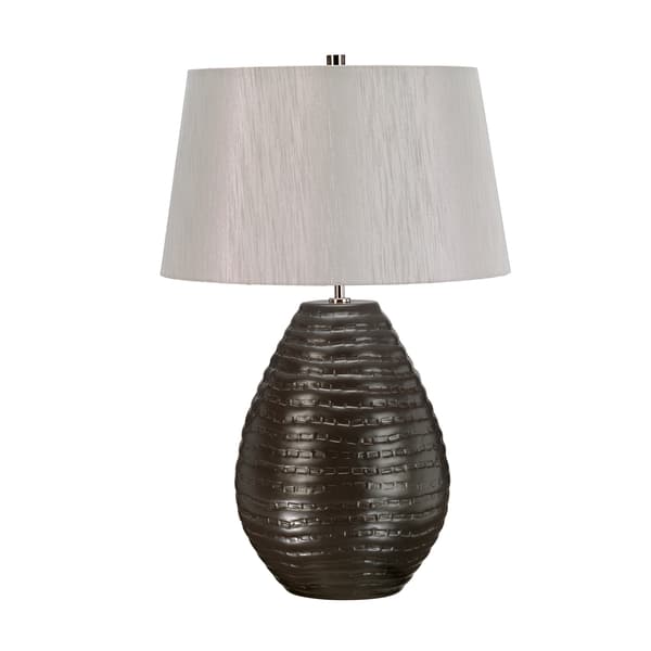 Bordslampa keramisk grå silver Brunswick E27 60W Elstead