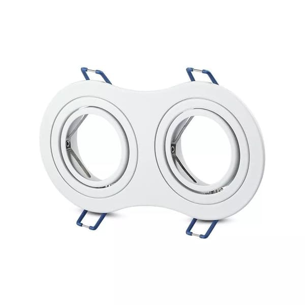V-TAC 2xGU10 Rund Vit VT-783 Takspotlight
