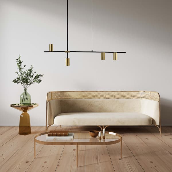 Arizona pendellampe 4xGU10 sort/guld LP-074/4PL Light Prestige