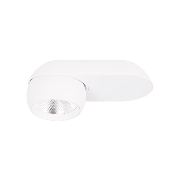 Takspotlight modern rörlig oval vit LED 10W ZEUS Maxlight