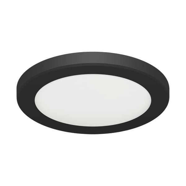 Moderne loftsplafond UNI til stue, entre, sort, rund Ø22cm, variabel farve LED 18W OLGA Struhm