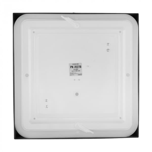 Firkantet loftlampe 30 cm til 2 x E27 40W LED pærer EC20445 Ecolight