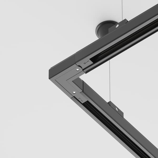Indvendig L-forbinder til skinnesystemer sort TRINITY Maytoni Technical