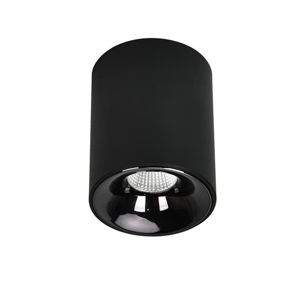 Kattospotti moderni musta pyöreä Ø6cm säädettävä LED 5W TOM Light Prestige