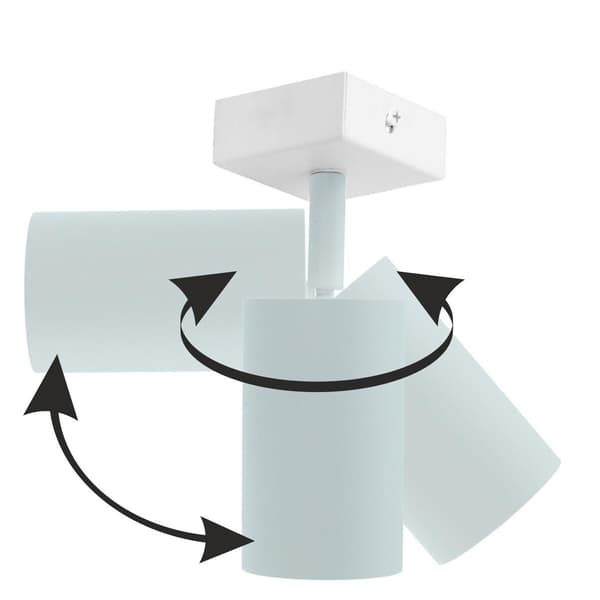 Væg-/loftlampe hvid GU10 Qualis ID-6011 Idealux