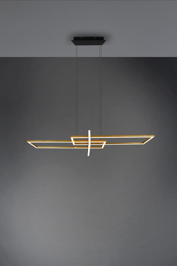 LED-pendellampa SALINAS guld Trio 320310308