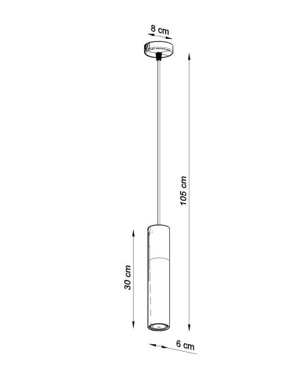 PABLO sort pendel Sollux Lighting SL.0632