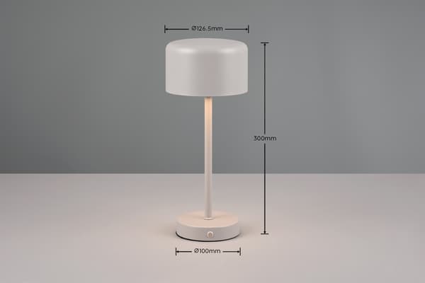 Bordlampe moderne grå trådløs dæmpbar USB-C LED 1.5W KARYA RL