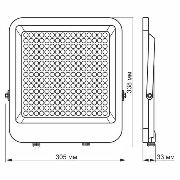 Halogenprojektør 200W neutralt lys 5000K 24000lm IP65 DAVIS Videx