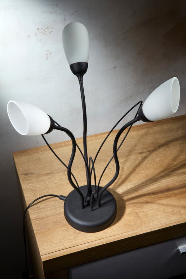 Dekorativ bordlampe sort 3xG9 14W GLORIOSA Jupiter