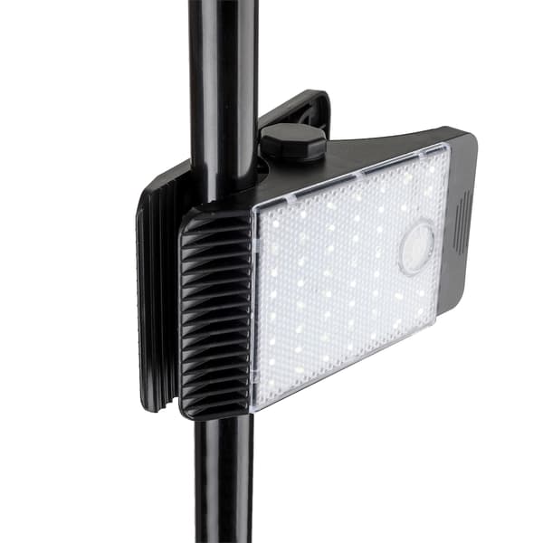 Kompakt solcellelampe med klips, sort, neutral hvid LED 4W, bevægelsessensor, IP44 CLIPS Eko-Light