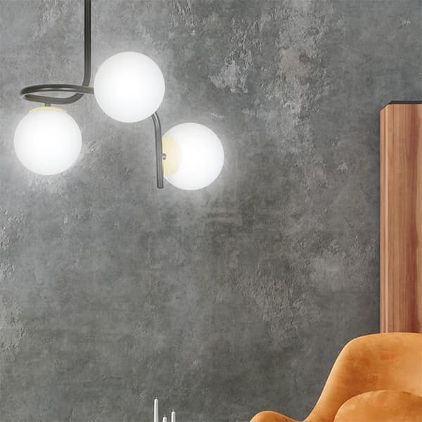 LOFTLAMPE Emibig 3xE14 40W RAGNAR 3 SORT GULD 1032/3