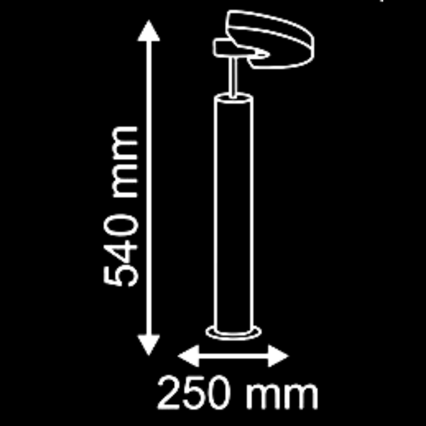 Udendørs LED-lampe 54cm medium sort 6500K MODENA 208934 Polux