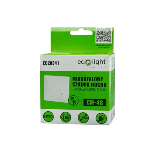 Mikrobølgebevægelsessensor til dåse max 600W Ecolight EC20341