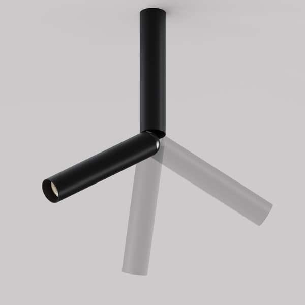 Loftspot moderne sort rund brudt rør LED 6W FOCUS T Maytoni Technical