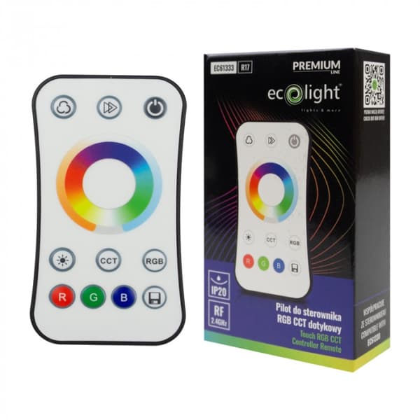 R17 LED-listfjärrkontroll för V5-M RGB+CCT touch vit Ecolight