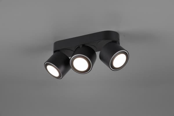 Takspotlight TAURUS svart Trio 652910332