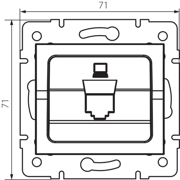 RJ45-stikadapter LOGI mat sort Kanlux 33571
