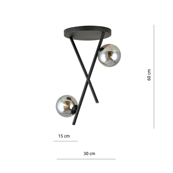 Loftlampe RIVER 2 GRAFIT Emibig 1196/2