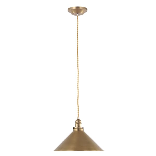 Industriel pendellampe gammel messing Ø 37cm Provence Elstead