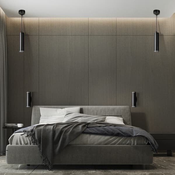 Polux PARIS sort rør pendelspot 1xGU10 10W