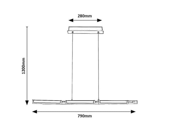 Rabalux Remiel LED pendel 30W mat sort 72045