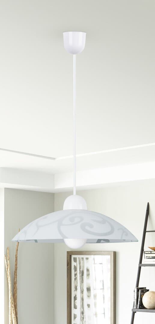 Hänglampa kök E27 1x60W vit 1846 Scroll Rabalux