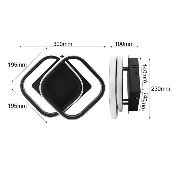 LED-kattovalaisin musta 4000K Casper 4727 IdeaLED