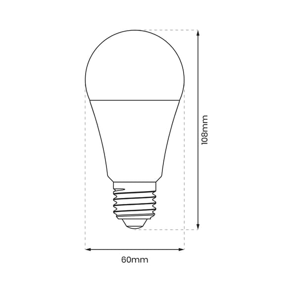 LED-pære 9W E27 dæmpbar 3 strømtilstande neutral lysfarve Eko-Light