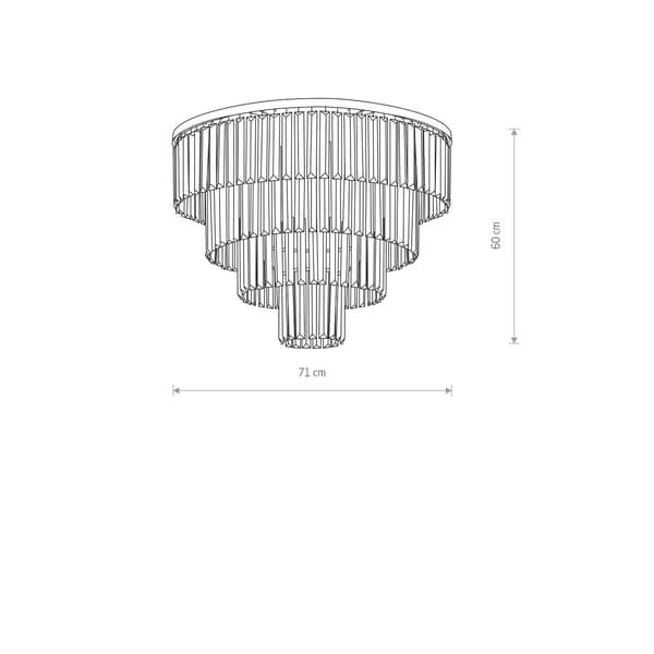 Loftlampe LED Nowodvorski CRISTAL 7630 stål, sort