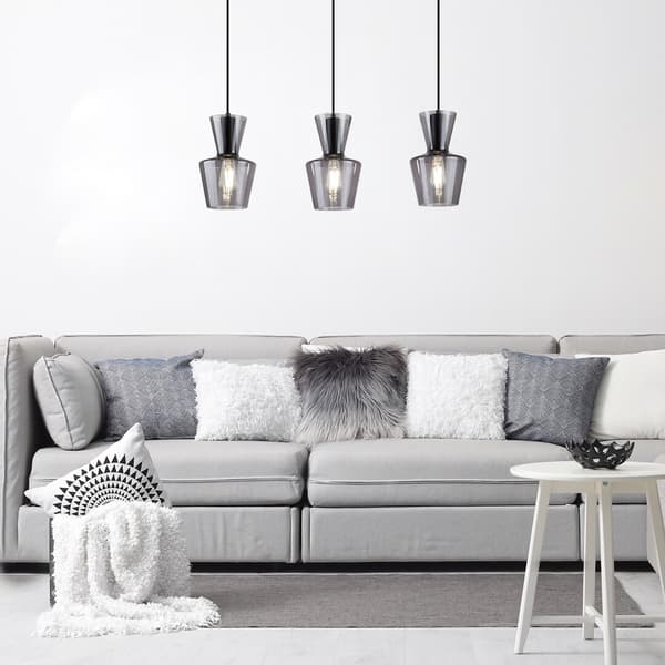 Pendellampe E27 3x60W mat sort 72163 Abra Rabalux