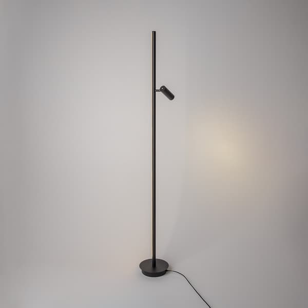 Moderne sort gulvlampe med LED-lysstick 14W THIN Maytoni