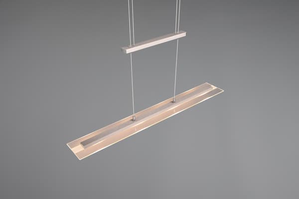 MILOS LED 5W RL aflang glas pendellampe sølv