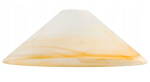 Glasskärm vit-gul kon E27 AMBRA Alfa