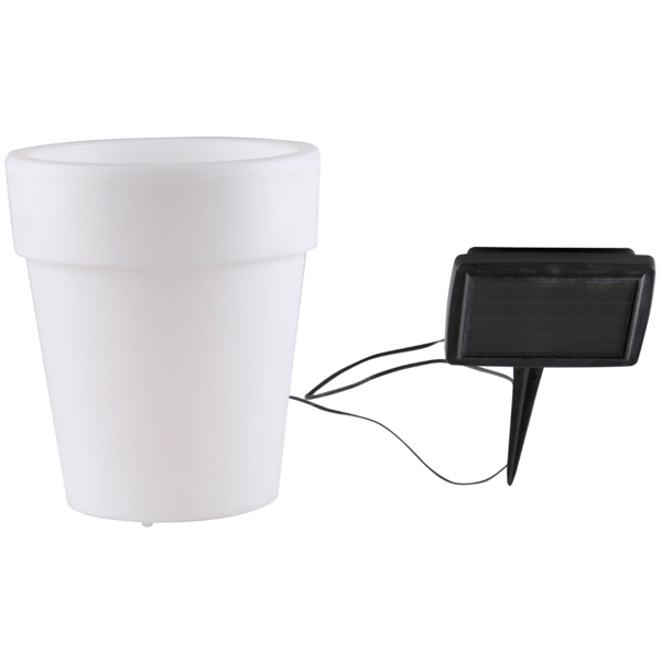 LED solcellelampe POT hvid POT 315601 Polux